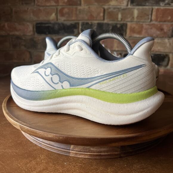 Saucony Womens Triumph 23 Blue White Road Running Shoes Sneakers Size 9.5 - Picture 3 of 16
